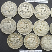 COLEÇÃO COMPLETA DE MOEDAS 5$00 ESCUDOS "CINCO ESCUDOS" PRATA DE 1932  A 1951 - LOTE 11 MOEDAS