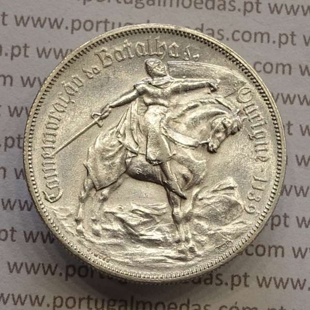 Portugal, commemorative coin 10 Escudos silver 1928 Battle of Ourique, 10$00 silver 1928, (XF/AU), World Coins Portugal KM 579