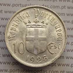Portugal, commemorative coin 10 Escudos silver 1928 Battle of Ourique, 10$00 silver 1928, (XF/AU), World Coins Portugal KM 579