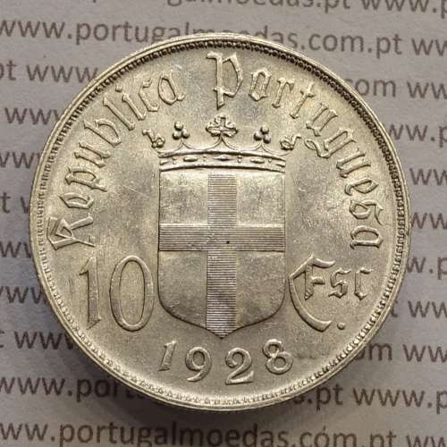 Portugal, commemorative coin 10 Escudos silver 1928 Battle of Ourique, 10$00 silver 1928, (XF/AU), World Coins Portugal KM 579