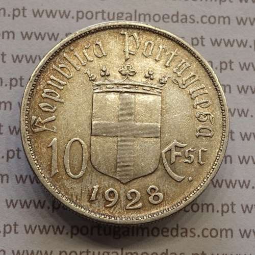 Commemorative portuguese coin 10 Escudos silver 1928 Battle of Ourique, 10$00 silver 1928, (VF+), World Coins Portugal KM 579