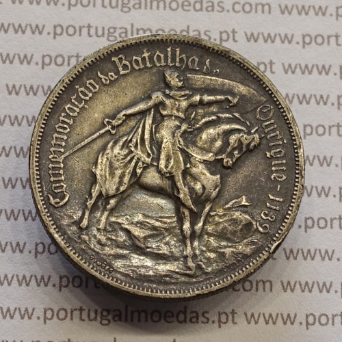 MOEDA 10$00 ESCUDOS "DEZ ESCUDOS" PRATA 1928 BATALHA DE OURIQUE (MBC) -  REPÚBLICA PORTUGUESA