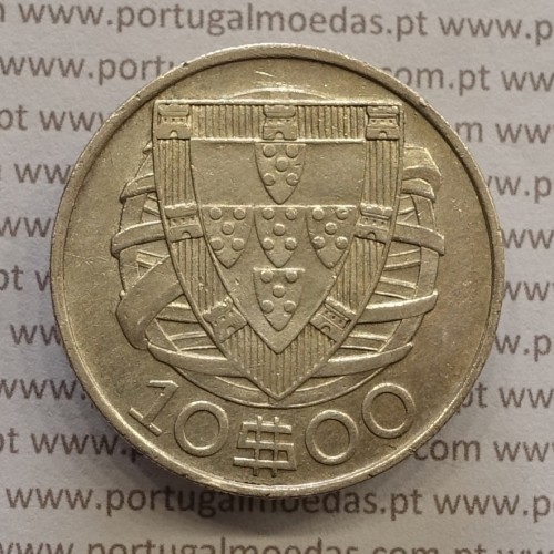 MOEDA 10$00 ESCUDOS "DEZ ESCUDOS" PRATA 1932 (MBC+) -  REPÚBLICA PORTUGUESA