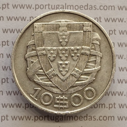 MOEDA 10$00 ESCUDOS "DEZ ESCUDOS" PRATA 1932 (MBC) -  REPÚBLICA PORTUGUESA