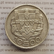 MOEDA 10$00 ESCUDOS "DEZ ESCUDOS" PRATA 1932 (MBC) -  REPÚBLICA PORTUGUESA