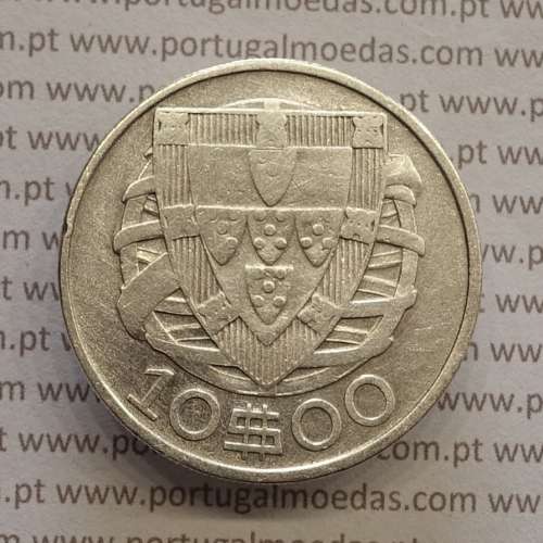 MOEDA 10$00 ESCUDOS "DEZ ESCUDOS" PRATA 1932 (BC+) -  REPÚBLICA PORTUGUESA