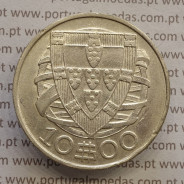 10$00 escudos 1937 prata, 10 Escudos 1937 prata da Republica Portuguesa, (MBC+) World Coins Portugal KM 582