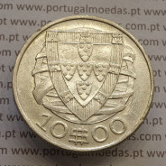 MOEDA 10$00 ESCUDOS "DEZ ESCUDOS" PRATA 1937 (MBC+) -  REPÚBLICA PORTUGUESA