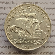 10 Escudos 1937 prata, 10$00 escudos prata 1937 da Republica Portuguesa, (MBC) World Coins Portugal KM 582