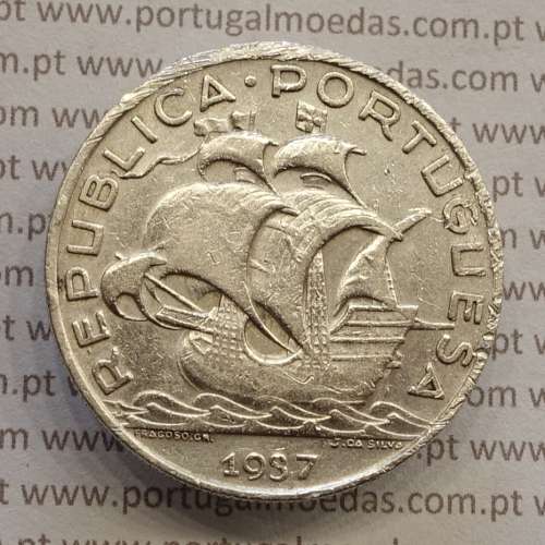 10 escudos 1932 prata, 10$00 1932 prata da Republica Portuguesa, (BC+/MBC-),  World Coins Portugal KM 582