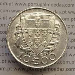 MOEDA 10$00 ESCUDOS "DEZ ESCUDOS" PRATA 1940 (MBC+) -  REPÚBLICA PORTUGUESA