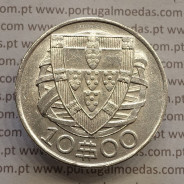 MOEDA 10$00 ESCUDOS "DEZ ESCUDOS" PRATA 1940 (MBC+) -  REPÚBLICA PORTUGUESA