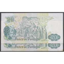 LOTE 2 NOTAS C/ Nº SEGUIDOS - 20 ESCUDOS 1971 (POUCO CIRCULADAS) "20$00 1971 Ch.8 GARCIA DE ORTA