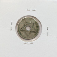 MOEDA DE 5 CENTIMES CUPRO NÍQUEL 1910 - CONGO BELGA - KRAUSE WORLD COINS BELGIAN CONGO KM 17