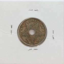 MOEDA DE 10 CENTIMES CUPRO NÍQUEL 1910 - CONGO BELGA - KRAUSE WORLD COINS BELGIAN CONGO KM 18
