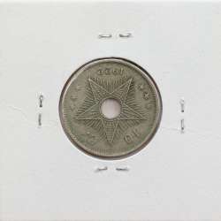 MOEDA DE 10 CENTIMES CUPRO NÍQUEL 1922 - CONGO BELGA - KRAUSE WORLD COINS BELGIAN CONGO KM 18
