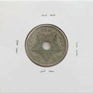 MOEDA DE 10 CENTIMES CUPRO NÍQUEL 1922 - CONGO BELGA - KRAUSE WORLD COINS BELGIAN CONGO KM 18