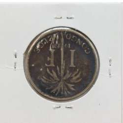 MOEDA DE 1 FRANC CUPRO NÍQUEL 1927 - CONGO BELGA - KRAUSE WORLD COINS BELGIAN CONGO KM 20