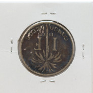 MOEDA DE 1 FRANC CUPRO NÍQUEL 1927 - CONGO BELGA - KRAUSE WORLD COINS BELGIAN CONGO KM 20