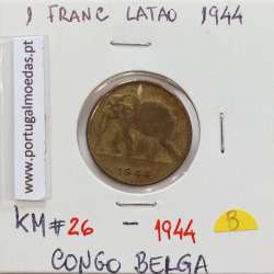 MOEDA DE 1 FRANC LATÃO 1944 - CONGO BELGA - KRAUSE WORLD COINS BELGIAN CONGO KM 26 MOEDA DE 1 FRANC LATÃO 1944 - CONGO BELGA - KRAUSE WORLD COINS BELGIAN CONGO KM 26