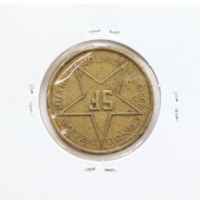 MOEDA DE 5 FRANCS LATÃO 1952 - CONGO BELGA - KRAUSE WORLD COINS BELGIAN CONGO KM 1