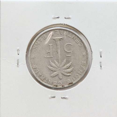 MOEDA DE 5 FRANCS ALUMINIO1958 - CONGO BELGA - KRAUSE WORLD COINS BELGIAN CONGO KM 3