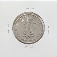 MOEDA DE 5 FRANCS ALUMINIO1958 - CONGO BELGA - KRAUSE WORLD COINS BELGIAN CONGO KM 3