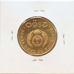MOEDA DE 2$50 ESCUDO 1982 LATÃO NÍQUEL- REPÚBLICA DE CABO VERDE - KRAUSE WORLD COINS CAPE VERDE KM18