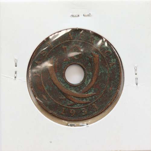 MOEDA DE 10 CENTS BRONZE 1933- ÁFRICA ORIENTAL - KRAUSE WORLD COINS EAST AFRICA KM 19