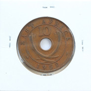 MOEDA DE 10 CENTS BRONZE 1952- ÁFRICA DE ORIENTAL - KRAUSE WORLD COINS EAST AFRICA KM 34