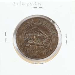 MOEDA DE 1 SHILLING PRATA 1924 - ÁFRICA DE ORIENTAL - KRAUSE WORLD COINS EAST AFRICA KM 21