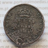 MOEDA 3 RÉIS COBRE (III RÉIS) 1875 (BC- / REG) - REI D. LUIS I - WORLD COINS PORTUGAL KM517