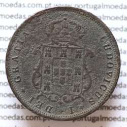 MOEDA 5 RÉIS COBRE (V RÉIS) 1871 (BC) - REI D. LUIS I - WORLD COINS PORTUGAL KM513