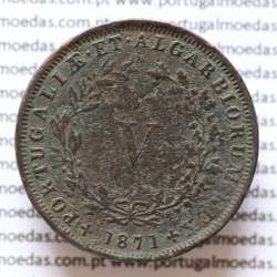 MOEDA 5 RÉIS COBRE (V RÉIS) 1871 (BC) - REI D. LUIS I - WORLD COINS PORTUGAL KM513