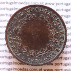 MOEDA 5 RÉIS COBRE (V RÉIS) 1878 (BC+) - REI D. LUIS I- WORLD COINS PORTUGAL KM513