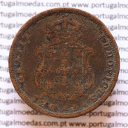 MOEDA 5 RÉIS COBRE (V RÉIS) 1878 (BC+) - REI D. LUIS I- WORLD COINS PORTUGAL KM513