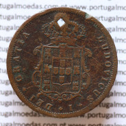 MOEDA 5 RÉIS COBRE (V RÉIS) 1878 (BC- / REG) - REI D. LUIS I- WORLD COINS PORTUGAL KM513