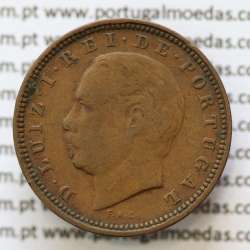 MOEDA 5 RÉIS BRONZE (V RÉIS) 1882 (MBC) - REI D. LUIS I - WORLD COINS PORTUGAL KM525