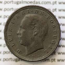 MOEDA 5 RÉIS BRONZE (V RÉIS) 1883 (MBC) - REI D. LUIS I - WORLD COINS PORTUGAL KM525