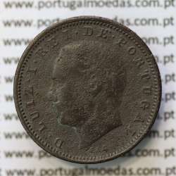 MOEDA 5 RÉIS BRONZE (V RÉIS) 1883 (BC) - REI D. LUIS I - WORLD COINS PORTUGAL KM525