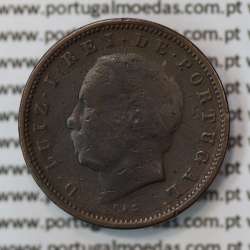 MOEDA 5 RÉIS BRONZE (V RÉIS) 1884 (BC) - REI D. LUIS I - WORLD COINS PORTUGAL KM525