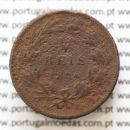 MOEDA 5 RÉIS BRONZE (V RÉIS) 1884 (REG / MC) - REI D. LUIS I - WORLD COINS PORTUGAL KM525
