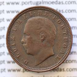 MOEDA 5 RÉIS BRONZE (V RÉIS) 1885 (MBC) - REI D. LUIS I - WORLD COINS PORTUGAL KM525