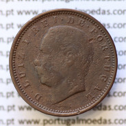 MOEDA 5 RÉIS BRONZE (V RÉIS) 1885 (BC) - REI D. LUIS I - WORLD COINS PORTUGAL KM525
