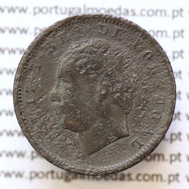 MOEDA 5 RÉIS BRONZE (V RÉIS) 1883 (MC) - REI D. LUIS I - WORLD COINS PORTUGAL KM525