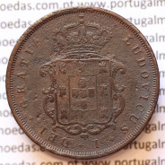 MOEDA 10 RÉIS COBRE (X RÉIS) 1867 (BC) - REI D. LUIS I - WORLD COINS PORTUGAL KM514