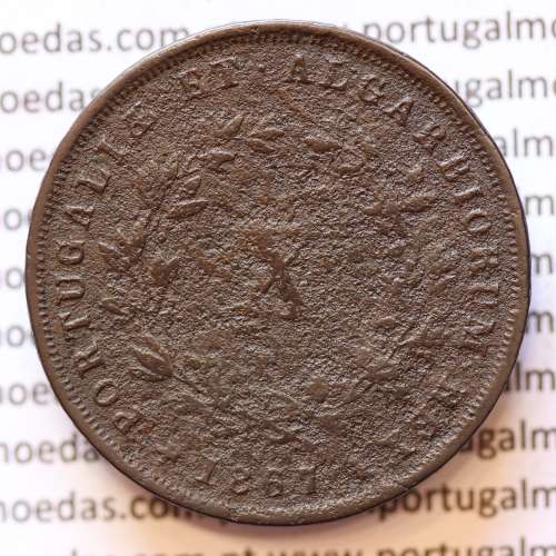 MOEDA 10 RÉIS COBRE (X RÉIS) 1867 (BC) - REI D. LUIS I - WORLD COINS PORTUGAL KM514