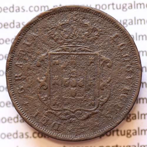 MOEDA 10 RÉIS COBRE (X RÉIS) 1867 (BC) - REI D. LUIS I - WORLD COINS PORTUGAL KM514