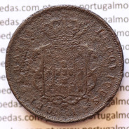 MOEDA 10 RÉIS COBRE (X RÉIS) 1867 (BC) - REI D. LUIS I - WORLD COINS PORTUGAL KM514
