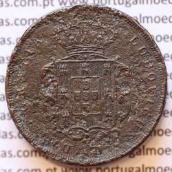 MOEDA 10 RÉIS COBRE (X RÉIS) 1868 (BC-) - REI D. LUIS I - WORLD COINS PORTUGAL KM514
